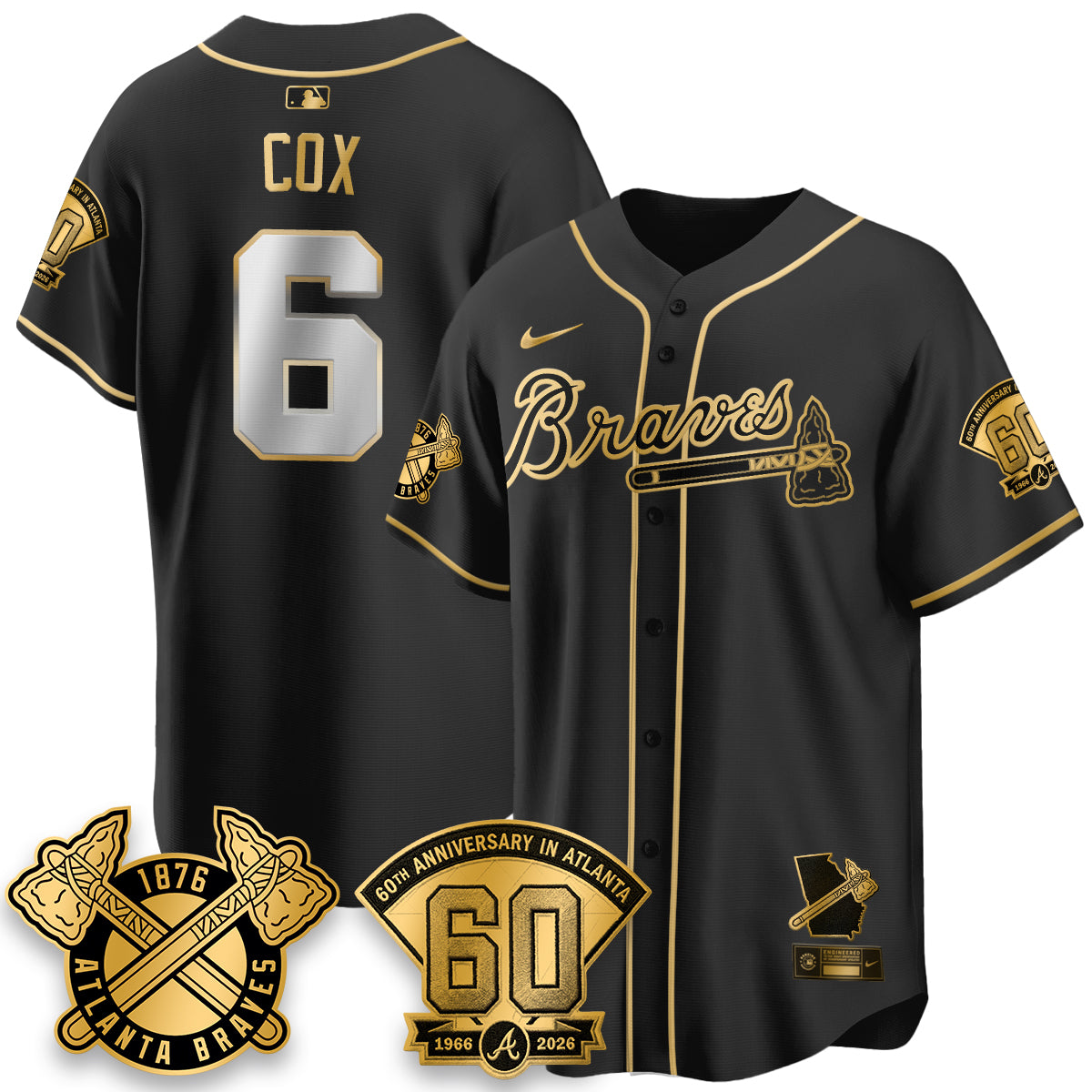 ATL 60th Anniversary Special Edition Vapor Limited Jersey - All Stitched-DTD