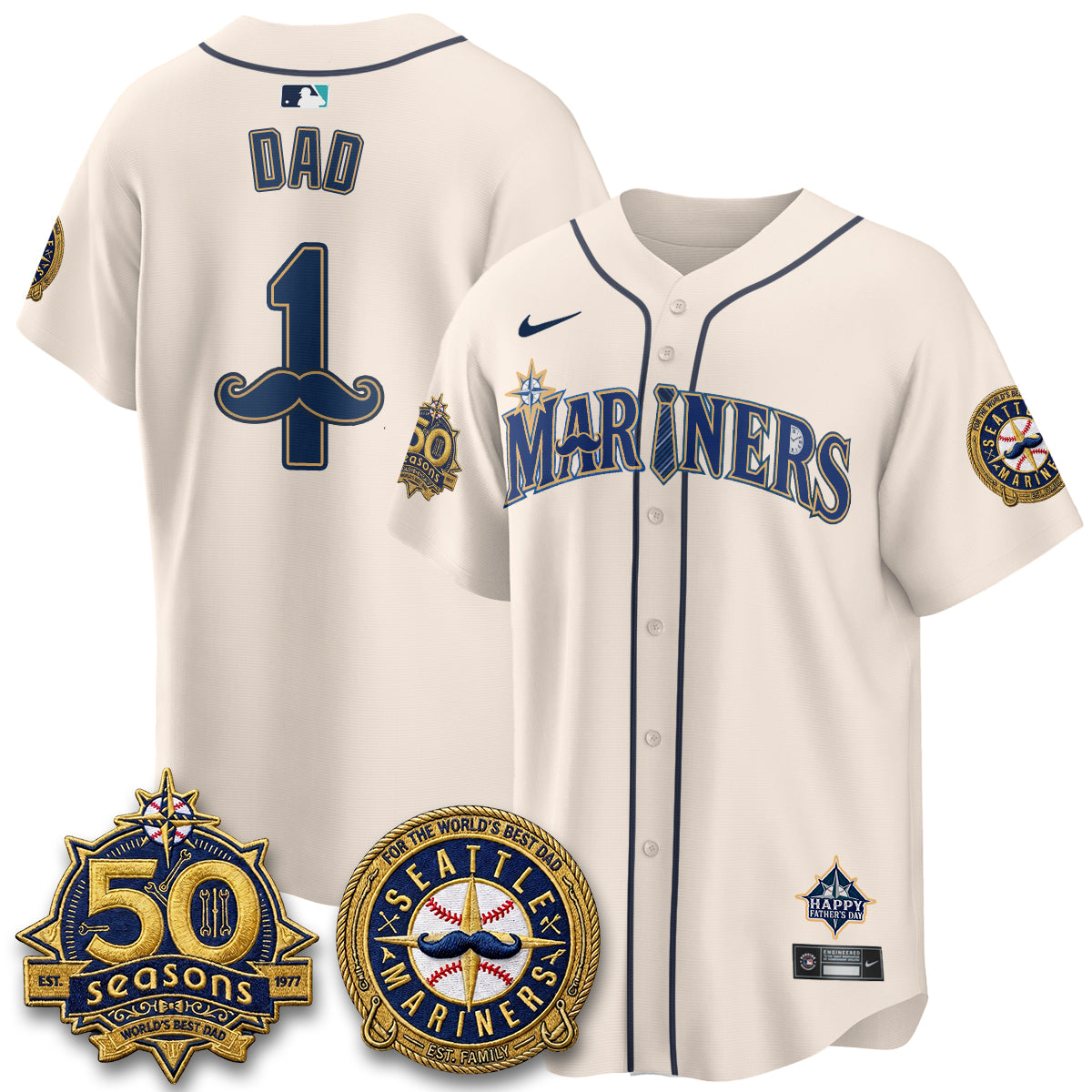 SEA Happy Father's Day Vapor Jersey - Stitched-DTD