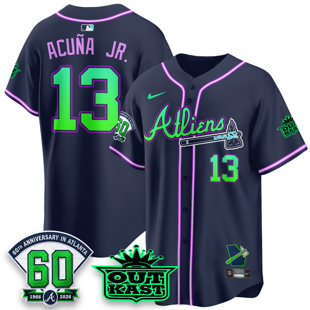 ATL x Atliens Cool Base Galaxy Version Jersey - Stitched-DTD
