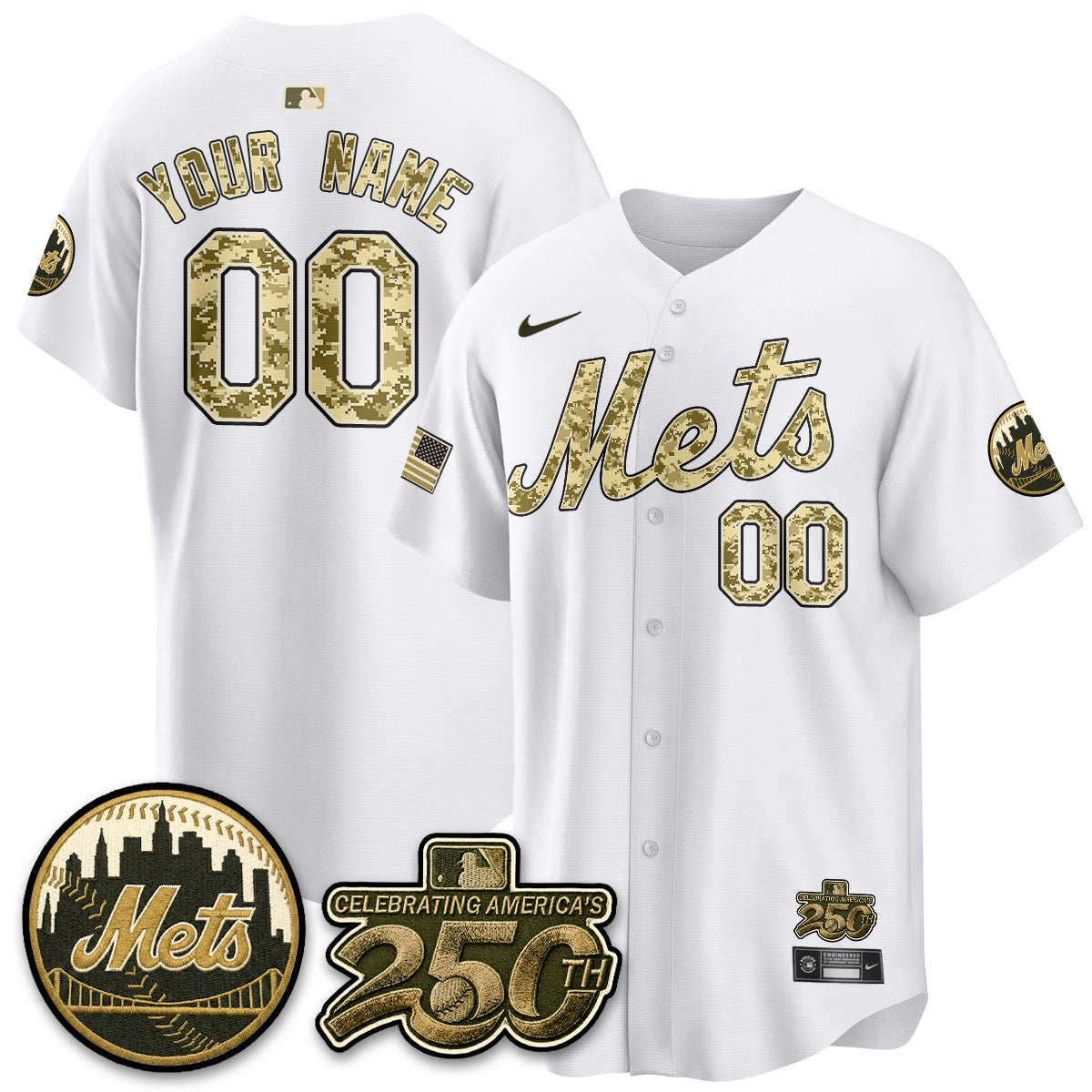 NYM Armed Forces Day Vapor Premier Limited Custom Jersey - All Stitched V2-DTD