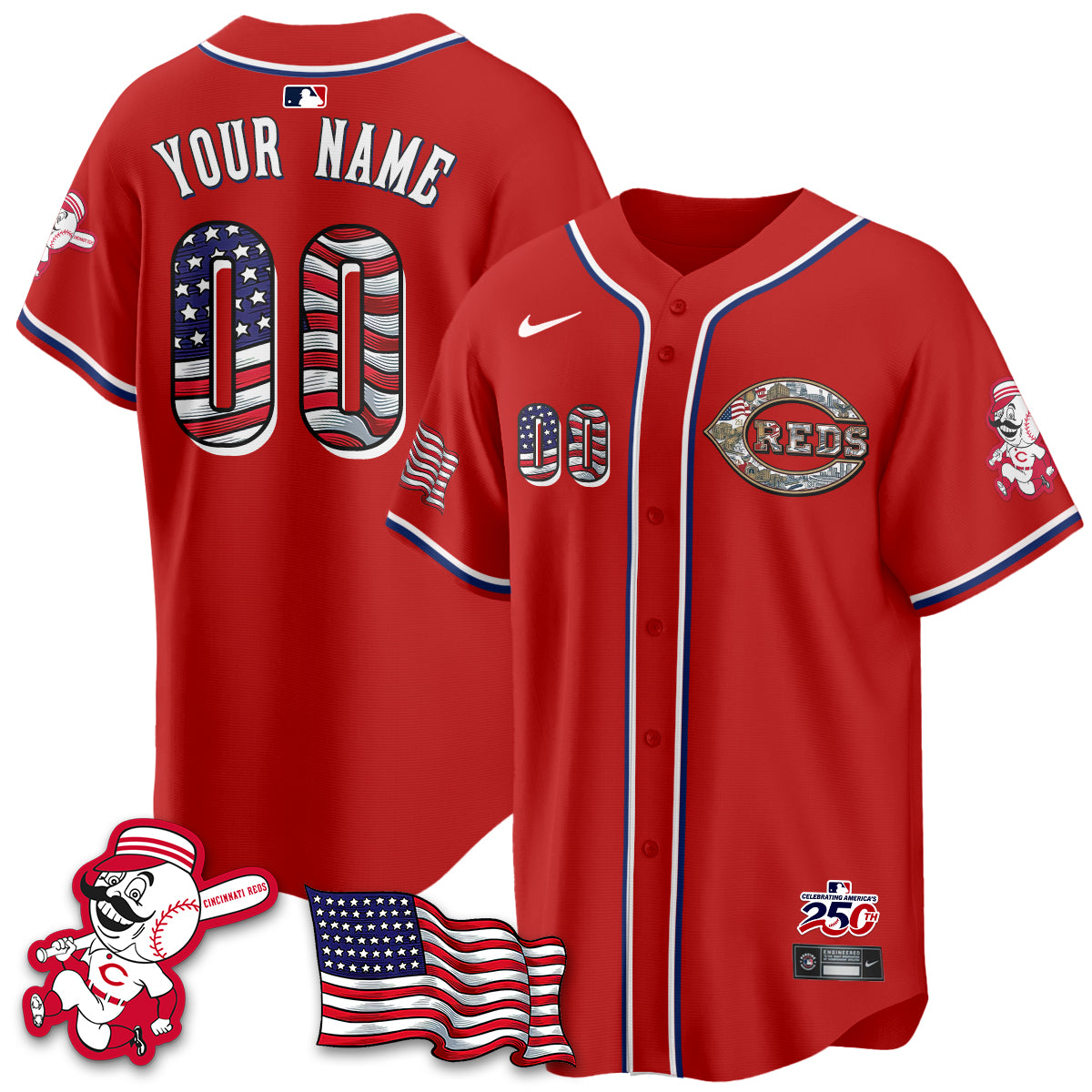 CIN 2026 Independence Day USA Vapor Limited Custom Jersey - Stitched-DTD