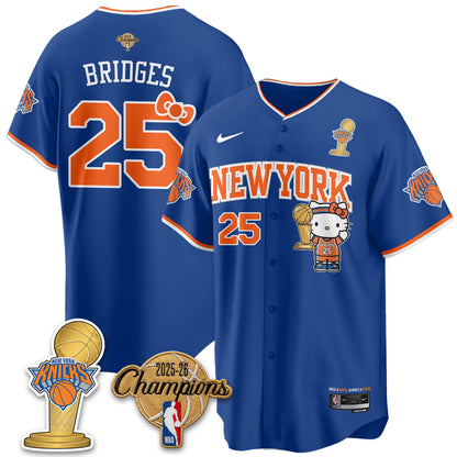 NYK 2026 NBA Champions x Meow Kitty Vapor Jersey - Stitched-DTD