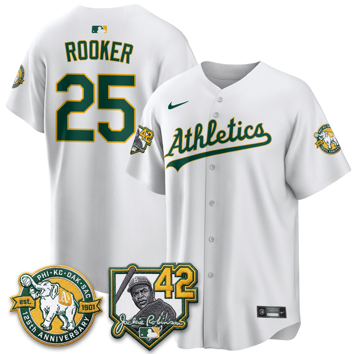 OAK 2026 Jackie Robinson Day - Celebrating 125 Years Limited Vapor Jersey - All Stitched-DTD