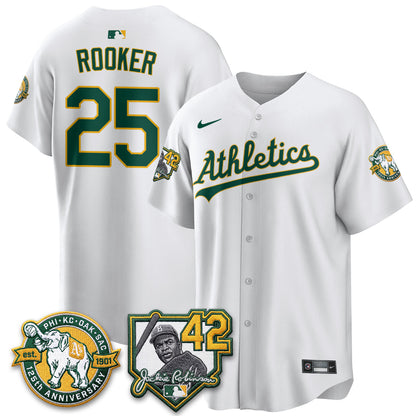 OAK 2026 Jackie Robinson Day - Celebrating 125 Years Limited Vapor Jersey - All Stitched-DTD