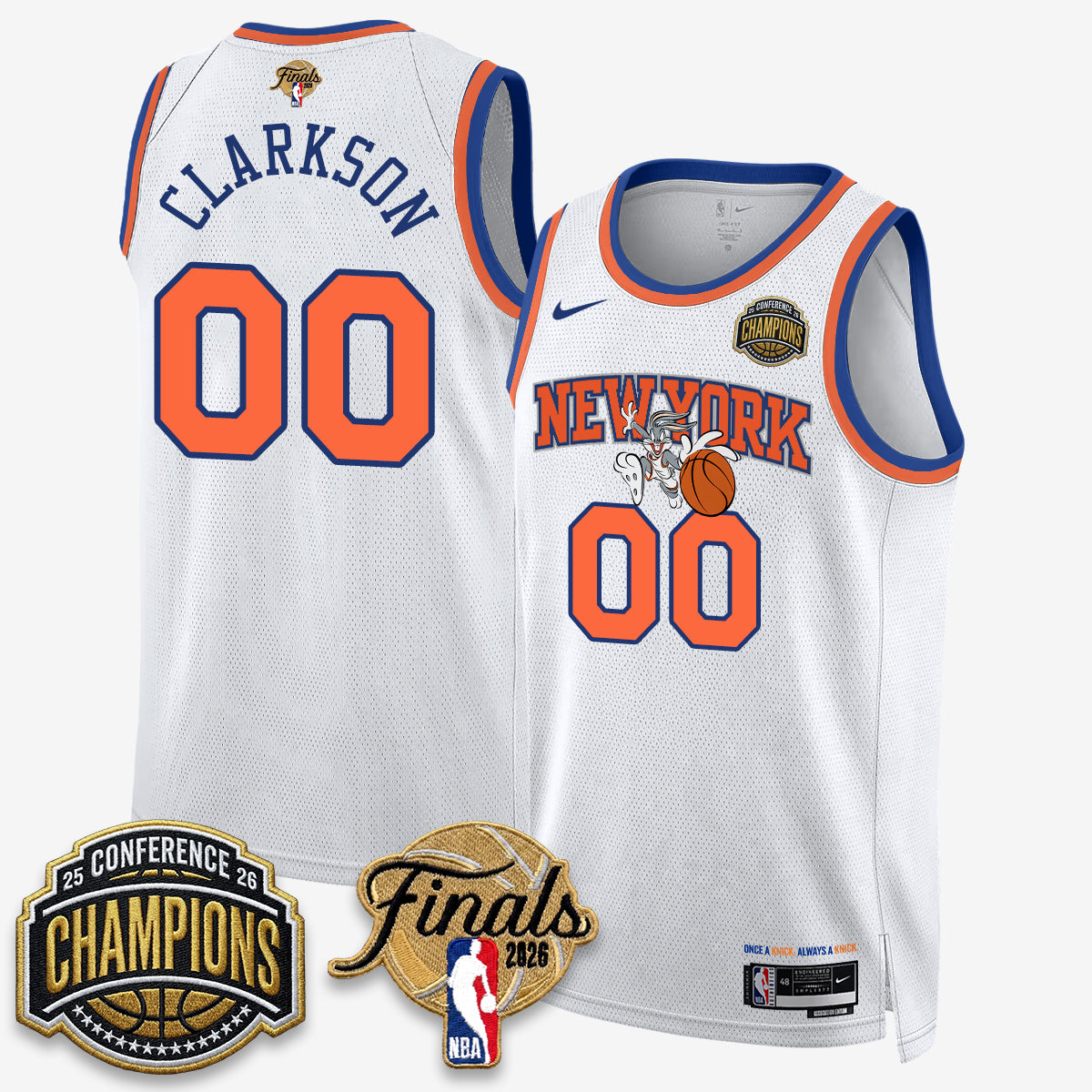 NYK 2026 NBA Eastern Conference Champions x Looney Tunes Vapor Jersey V2- Stitched-DTD