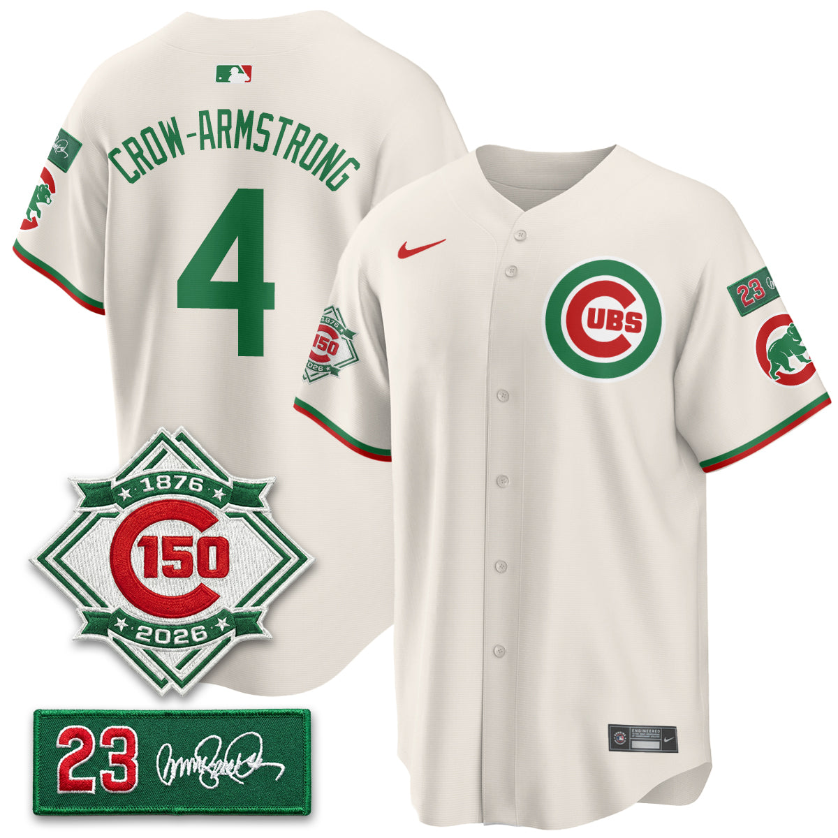 CHC Limited Mexico Jersey - 150th Anniversary + Ryne Sandberg Tribute Patch All Stitched-DTD