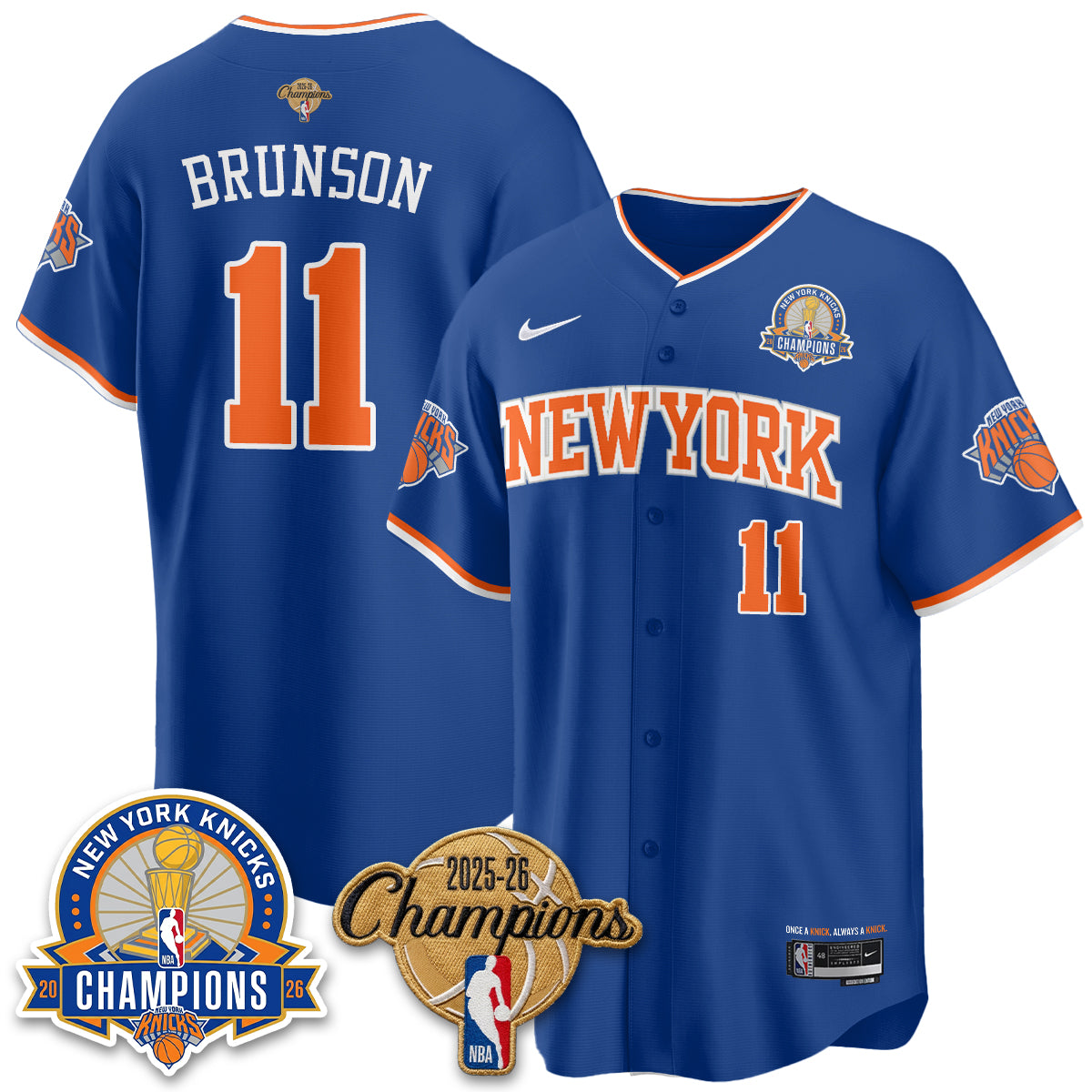 NYK 2026 NBA Champions Special Edition Vapor Jersey V2- Stitched-DTD