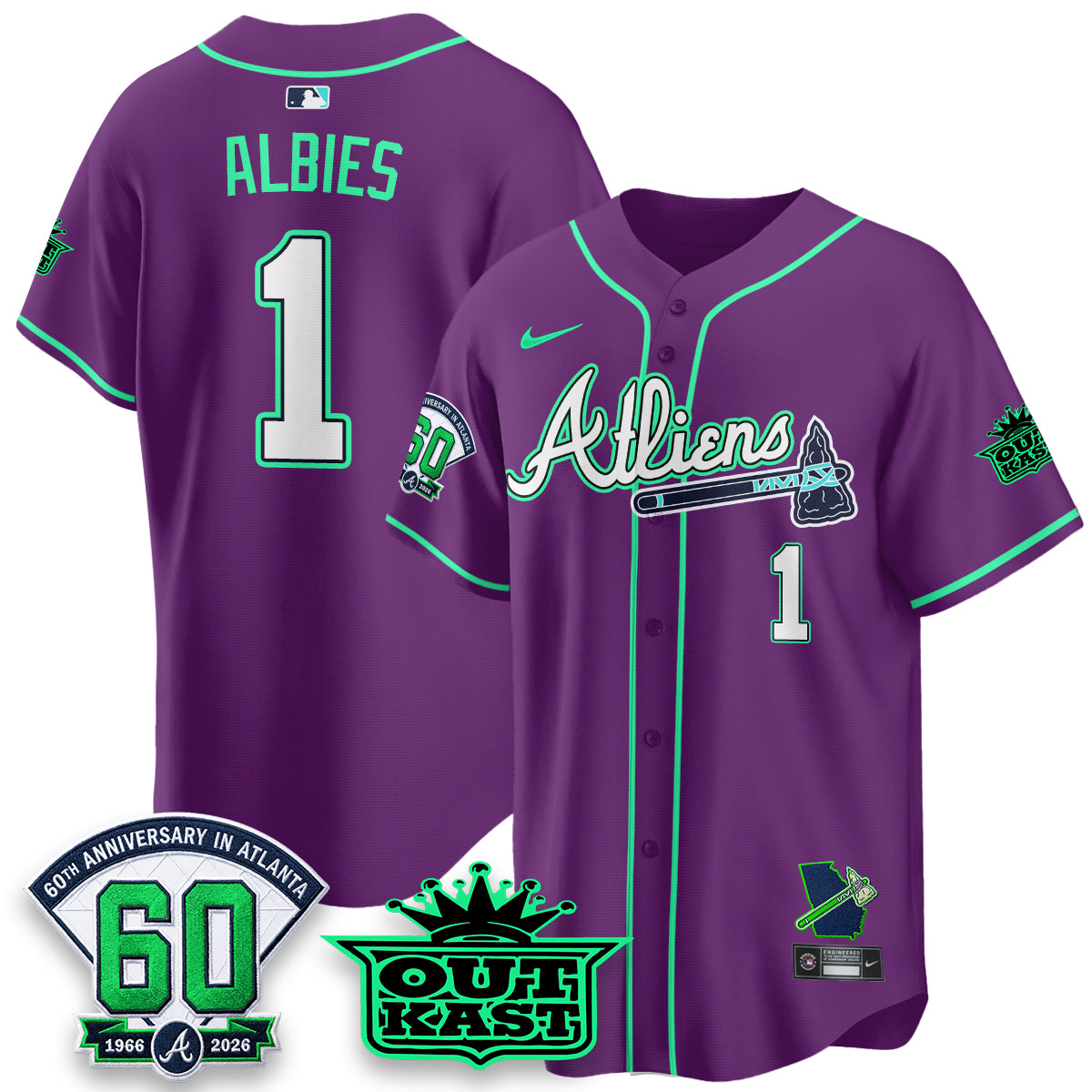 ATL x Atliens Cool Base Galaxy Version Jersey - Stitched-DTD