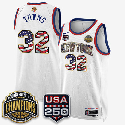 NYK 2026 NBA Eastern Conference Champions x Fourth of July Vapor Jersey - Stitched-DTD