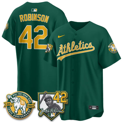 OAK 2026 Jackie Robinson Day - Celebrating 125 Years Limited Vapor Jersey - All Stitched-DTD