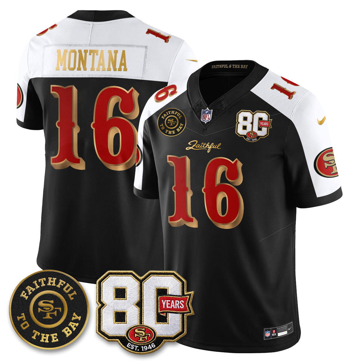 SF “Rivalries” Vapor Limited Jersey - Faithful To The Bay Patch - All Stitched-DTD