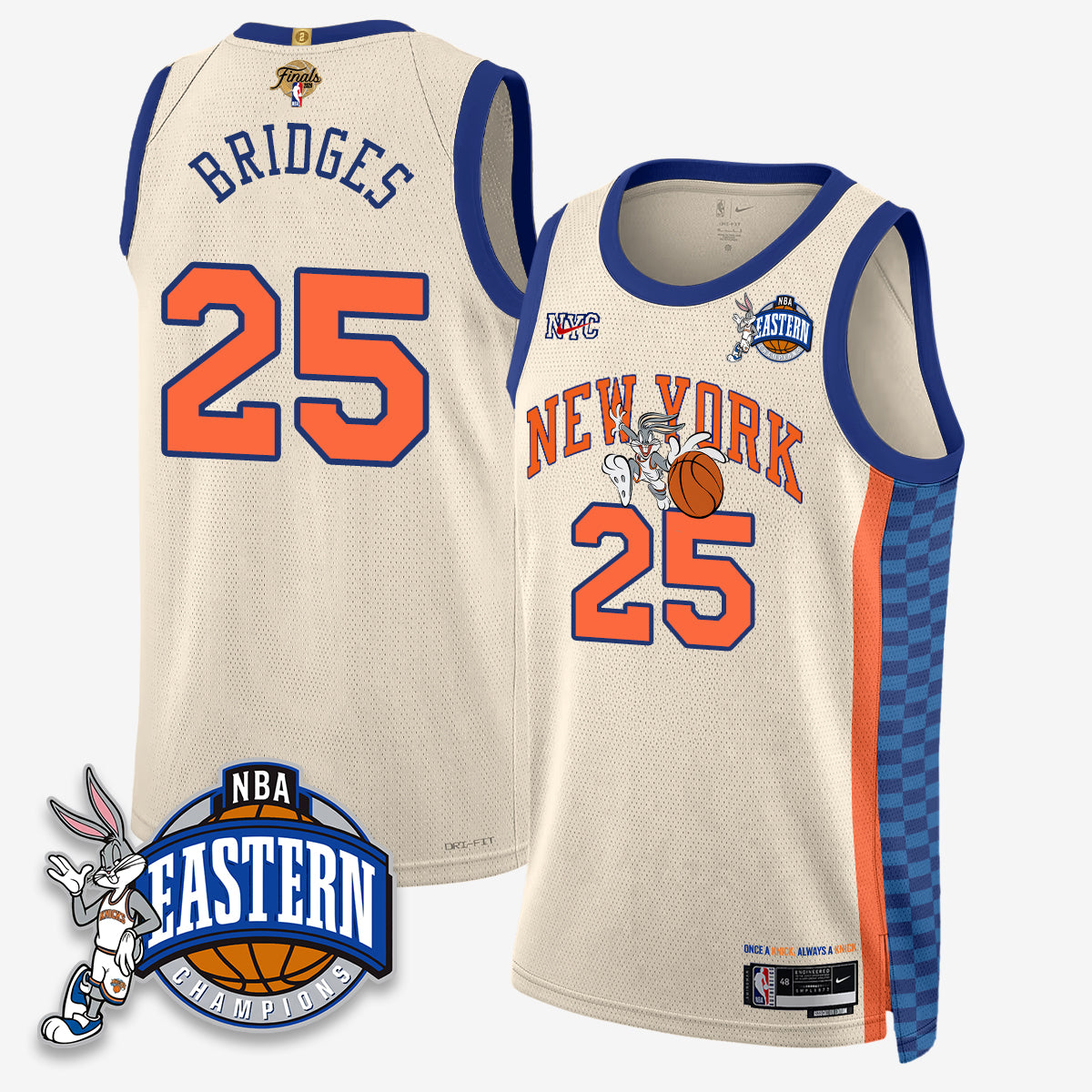 NYK 2026 NBA Finals x Bunny Vapor Jersey - Stitched-DTD