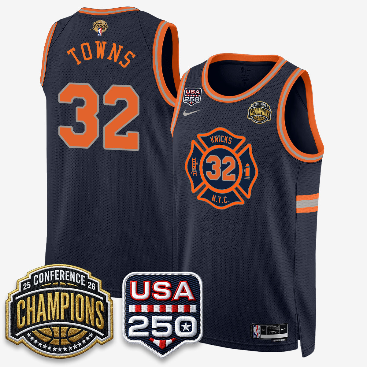 NYK 2026 NBA Eastern Conference Champions City Edition Jersey - Stitched-DTD