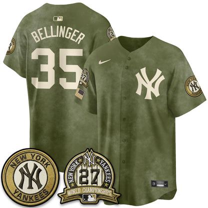 NYY New Era Olive 2026 Armed Forces Day Jersey -All Stitched-DTD