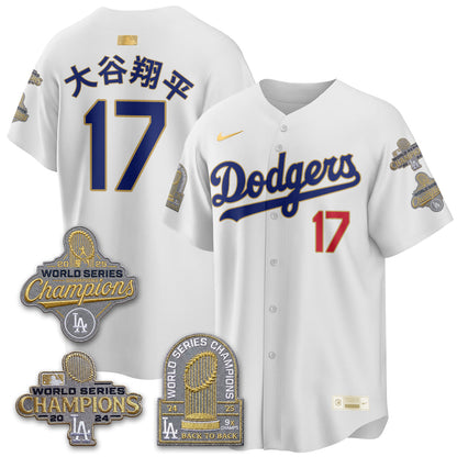 LAD Gold Collection Stadium Vapor Limited Jersey - Back to Back 9x Champs - All Stitched-DTD