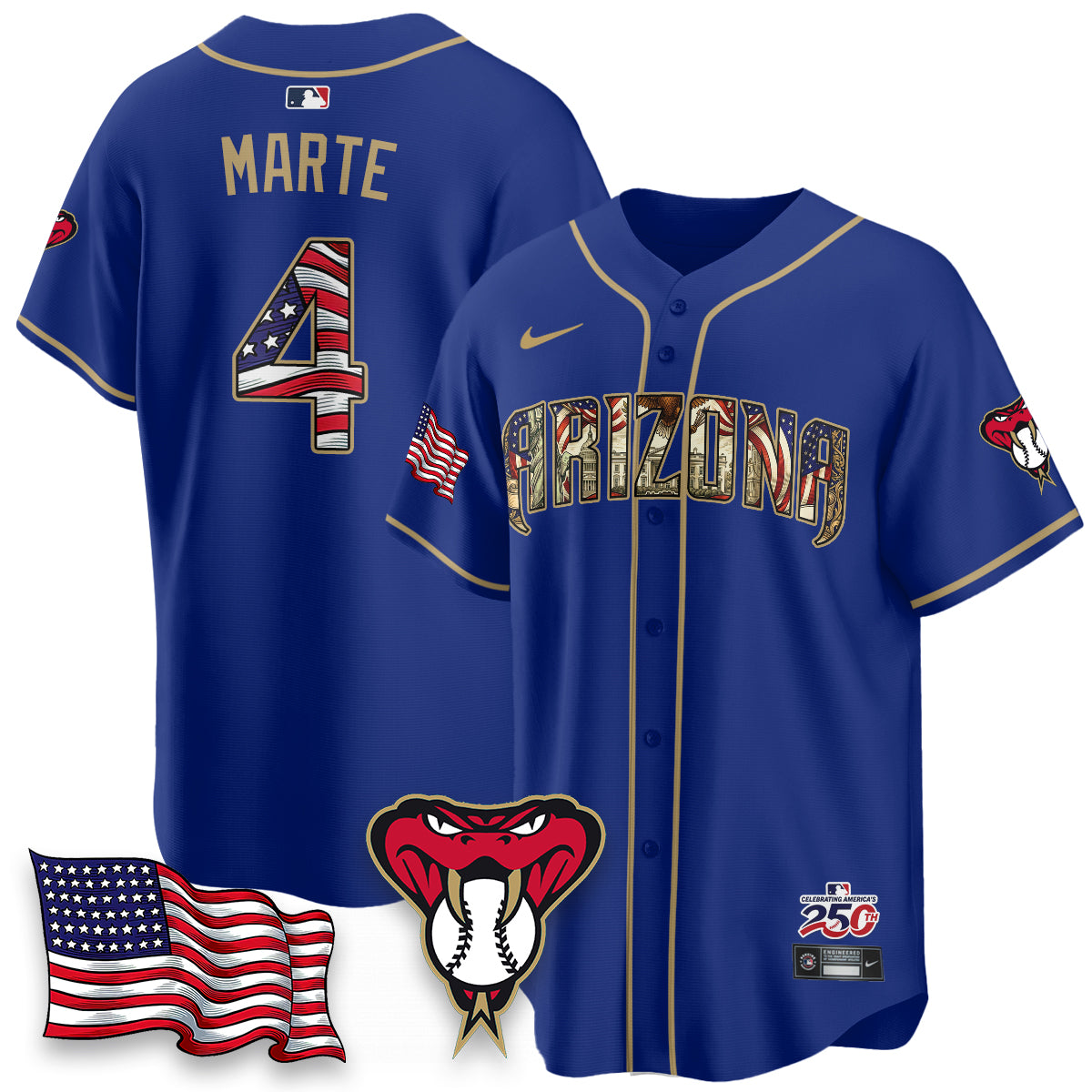 ARI 2026 Independence Day USA Vapor Limited Jersey - Stitched-DTD