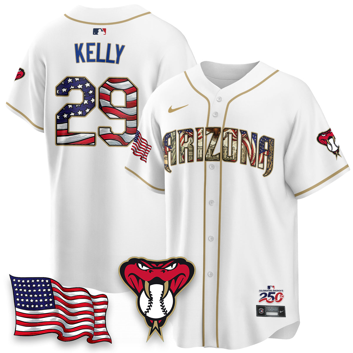 ARI 2026 Independence Day USA Vapor Limited Jersey - Stitched-DTD