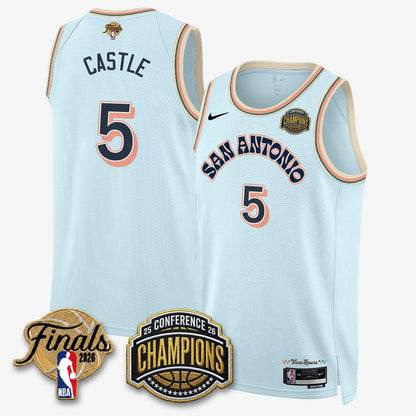 SAS 2026 NBA Western Conference Champions Vapor City Edition Jersey - Stitched-DTD