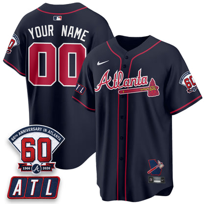 ATL 2026 60th Anniversary Vapor Limited Custom Jersey - All Stitched-DTD
