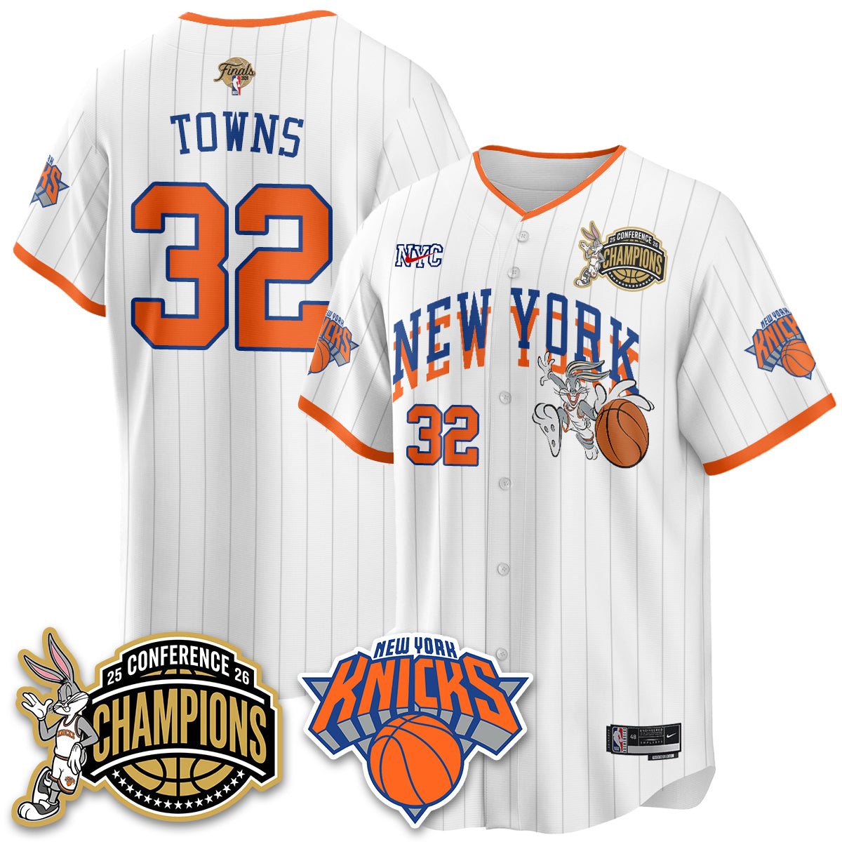 NYK 2026 NBA Finals x Bunny Vapor Jersey V2- Stitched-DTD