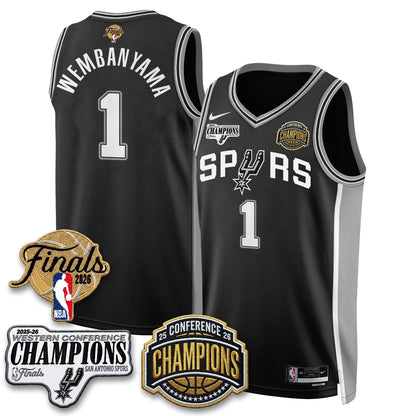 SAS 2026 NBA Western Conference Champions Vapor Jersey - Stitched-DTD