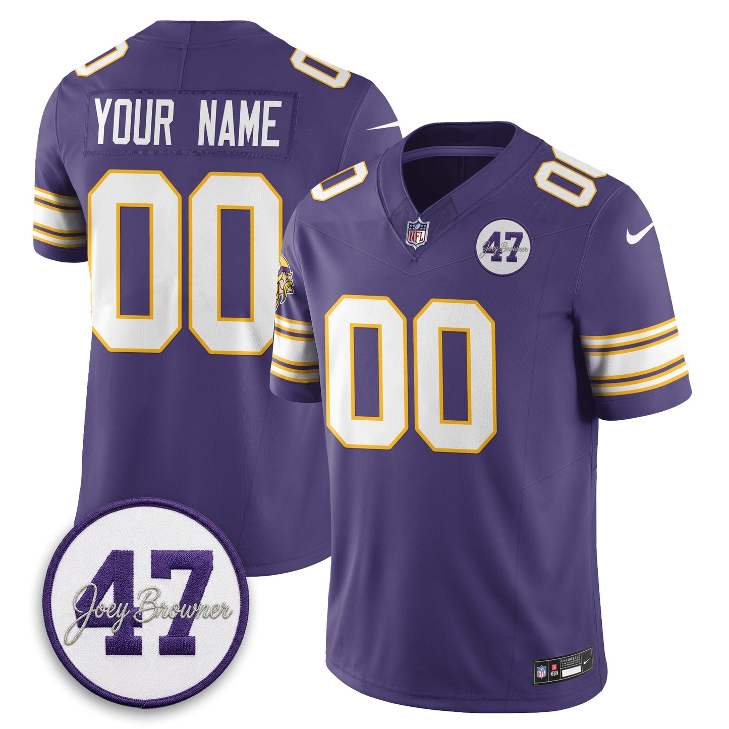MIN Joey Browner Thank You For Memories - 1960 – 2026 Football Vapor Limited Custom Jersey - All Stitched-DTD