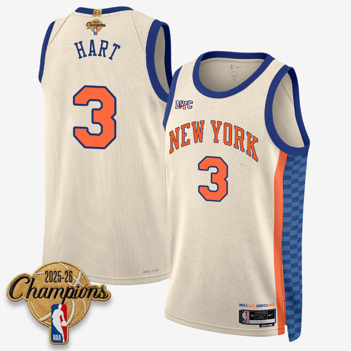 NYK 2026 Basketball Champions Vapor Jersey V2- Stitched-DTD