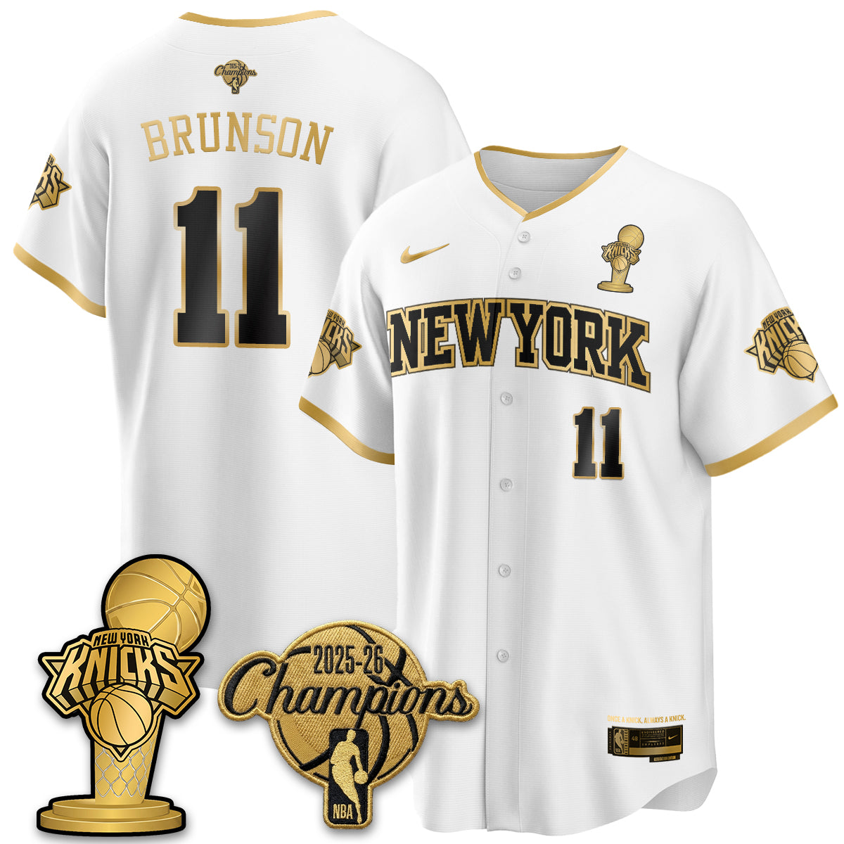 NYK 2026 NBA Champions Vapor Jersey - Stitched-DTD