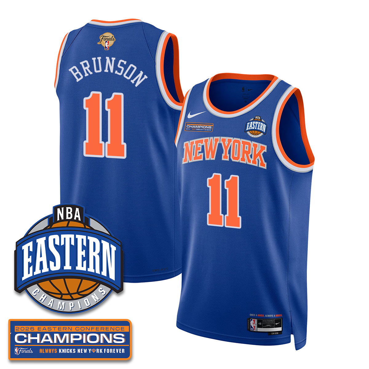 NYK 2026 NBA Eastern Conference Champions Vapor Jersey - Stitched-DTD