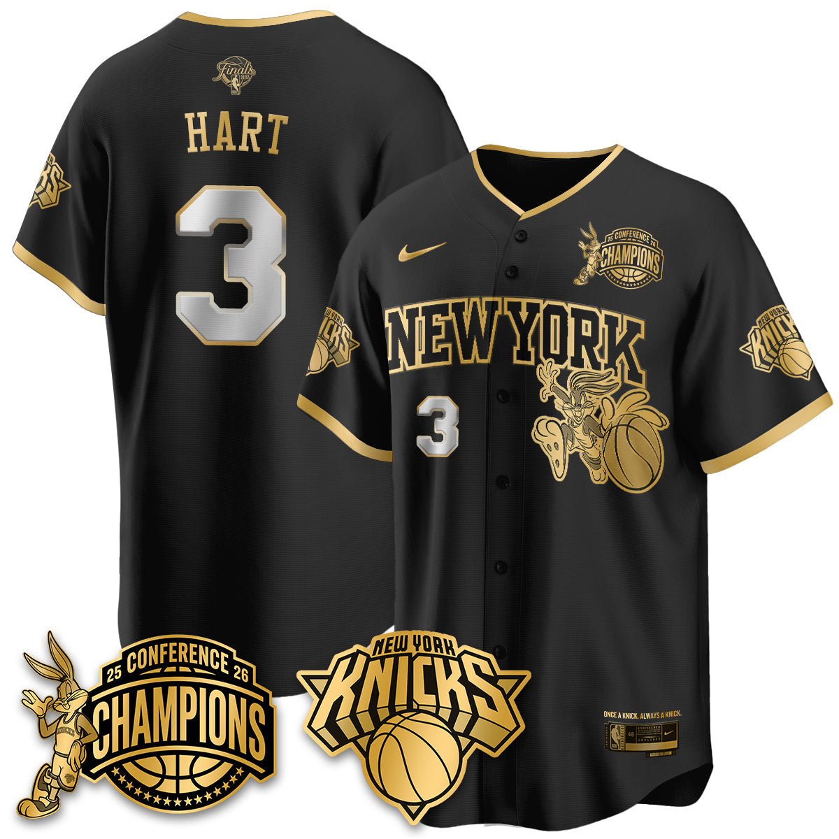 NYK 2026 NBA Finals x Bunny Vapor Jersey V2- Stitched-DTD