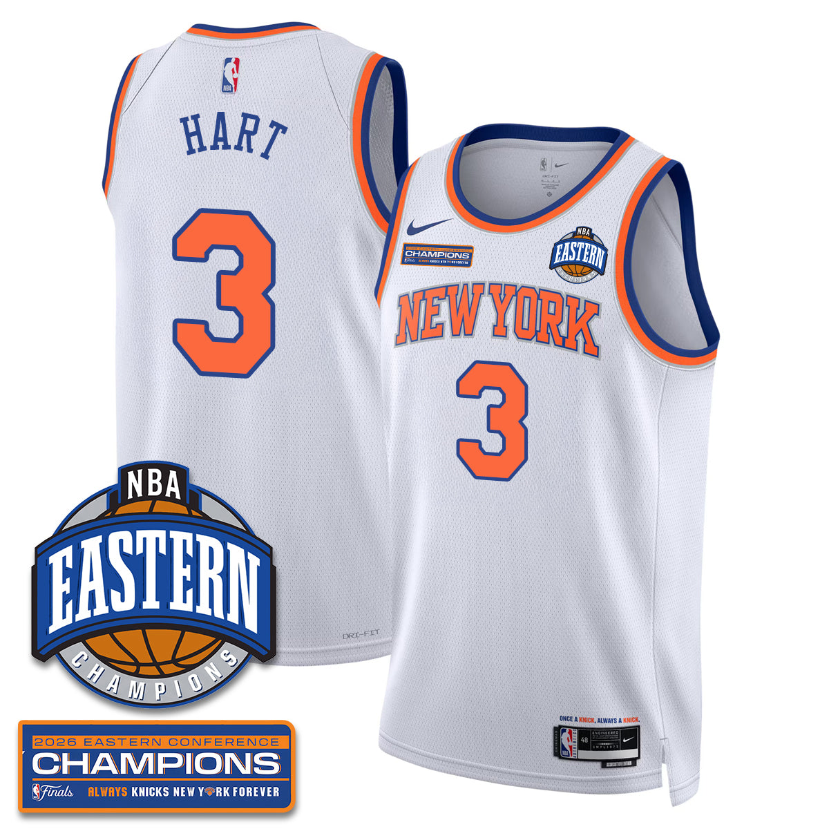 NYK 2026 NBA Eastern Conference Champions Vapor Jersey - Stitched-DTD