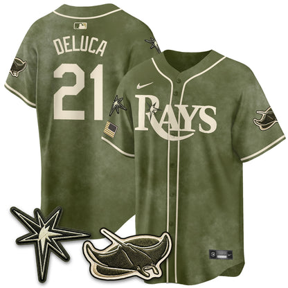 TB New Era Olive 2026 Armed Forces Day Jersey - All Stitched-DTD