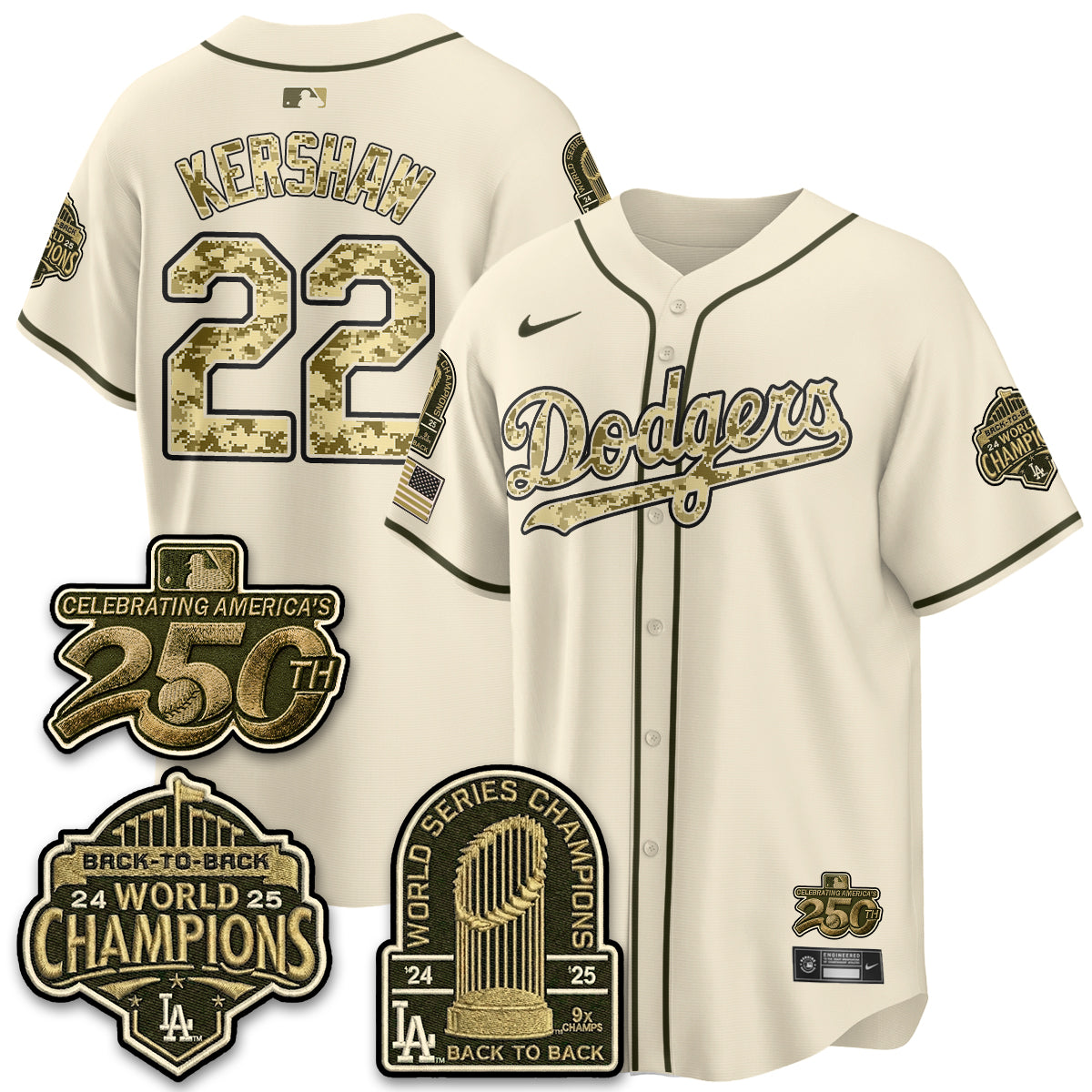 LAD Military Appreciation Game Day Jersey V2 - Stitched-DTD
