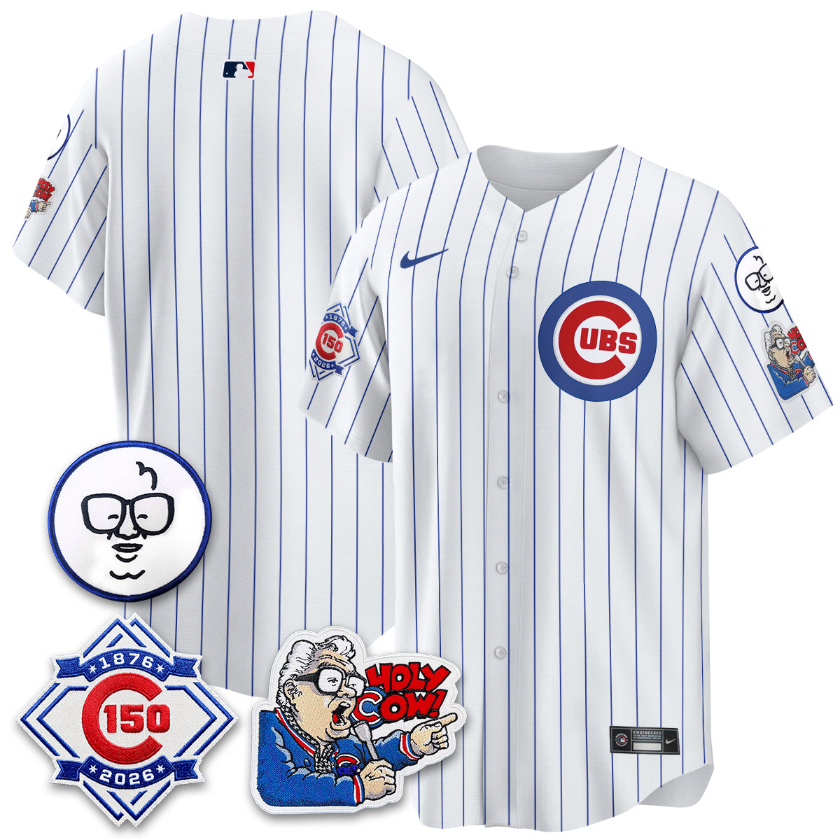 CHC 150th Anniversary Harry Caray Holy Cow Vapor Premier Limited Jersey - All Stitched V2-DTD