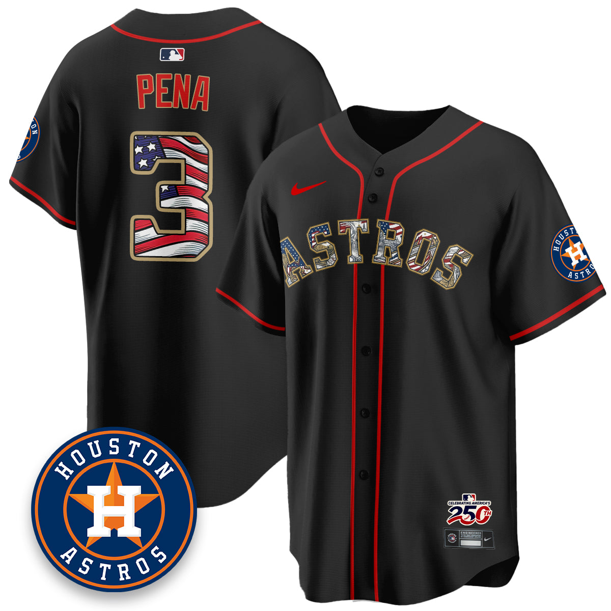 HOU 2026 Independence Day USA Vapor Limited Jersey - Stitched-DTD