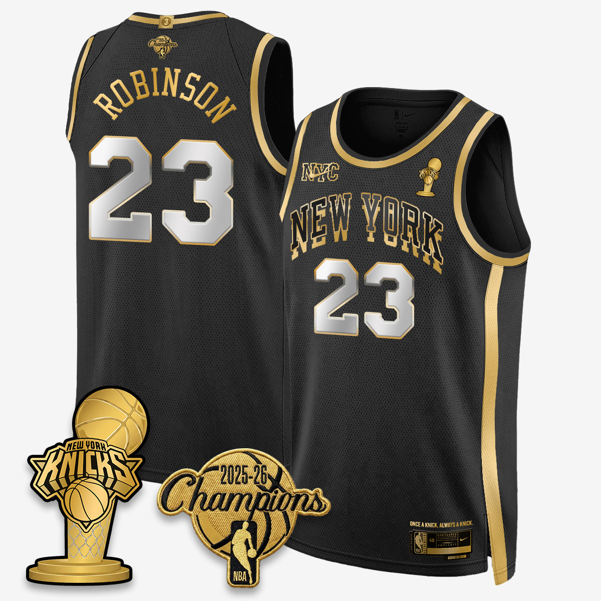 NYK 2026 NBA Champions Gold Edition Vapor Jersey - Stitched-DTD