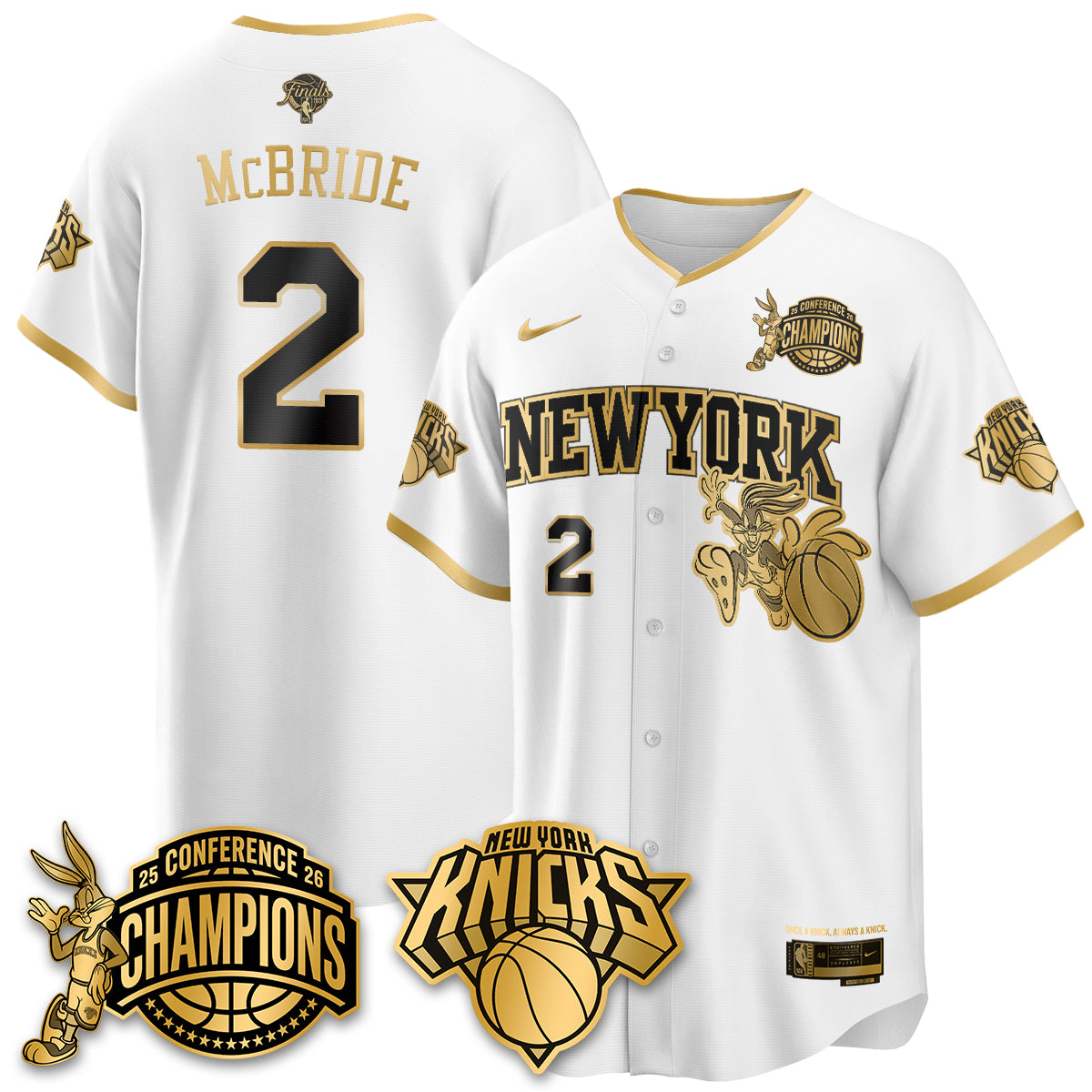 NYK 2026 NBA Finals x Bunny Vapor Jersey V2- Stitched-DTD