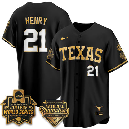 TEX Softball 2026 World Series (WCWS) Vapor Premier Limited Jersey - B2B Champs - All Stitched-DTD