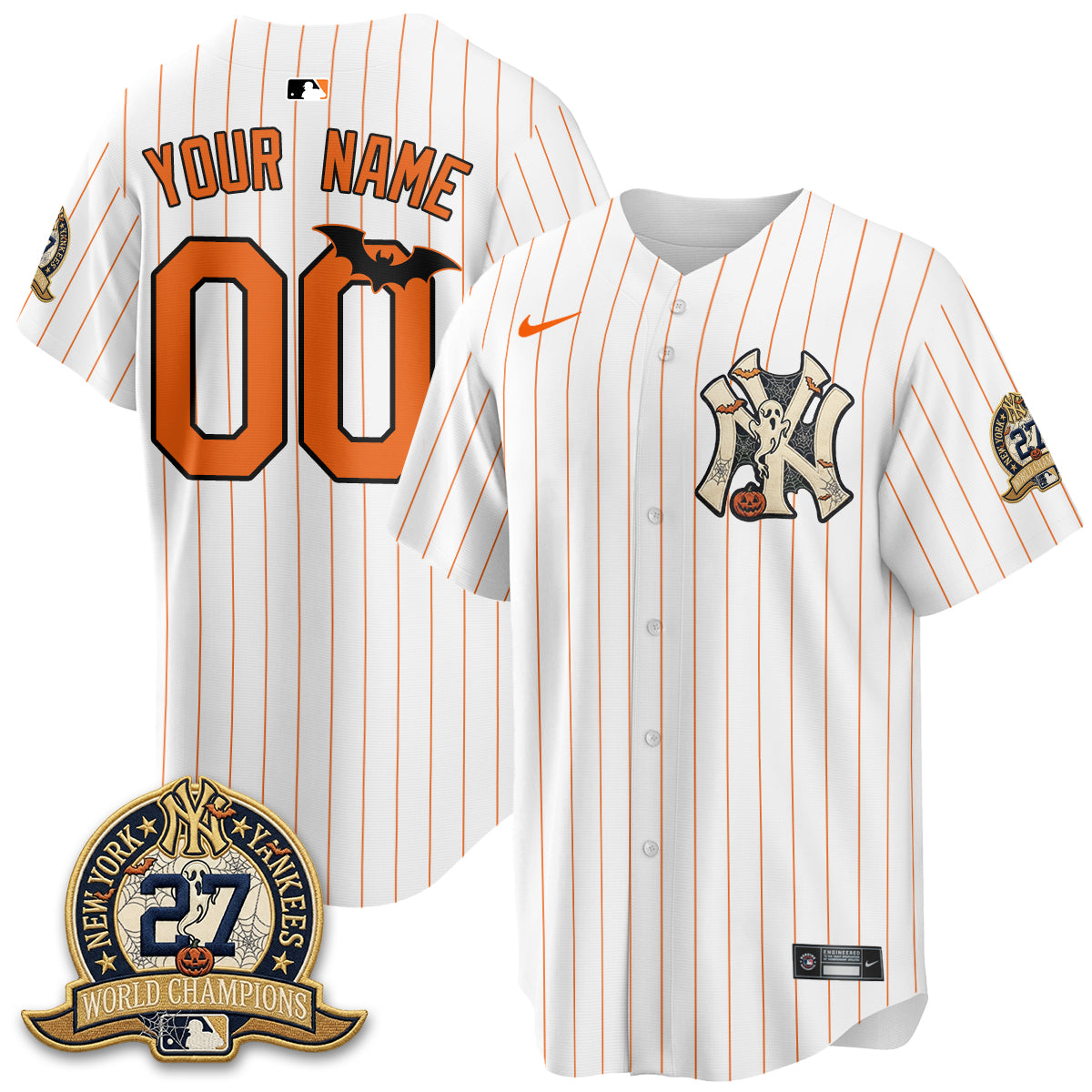 NYY Halloween 2026 Vapor Limited Custom Jersey - Stitched-DTD