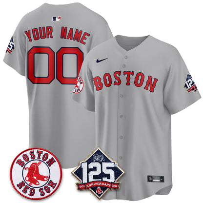 BOS 125th Anniversary Patch Vapor Custom Jersey - Stitched-DTD