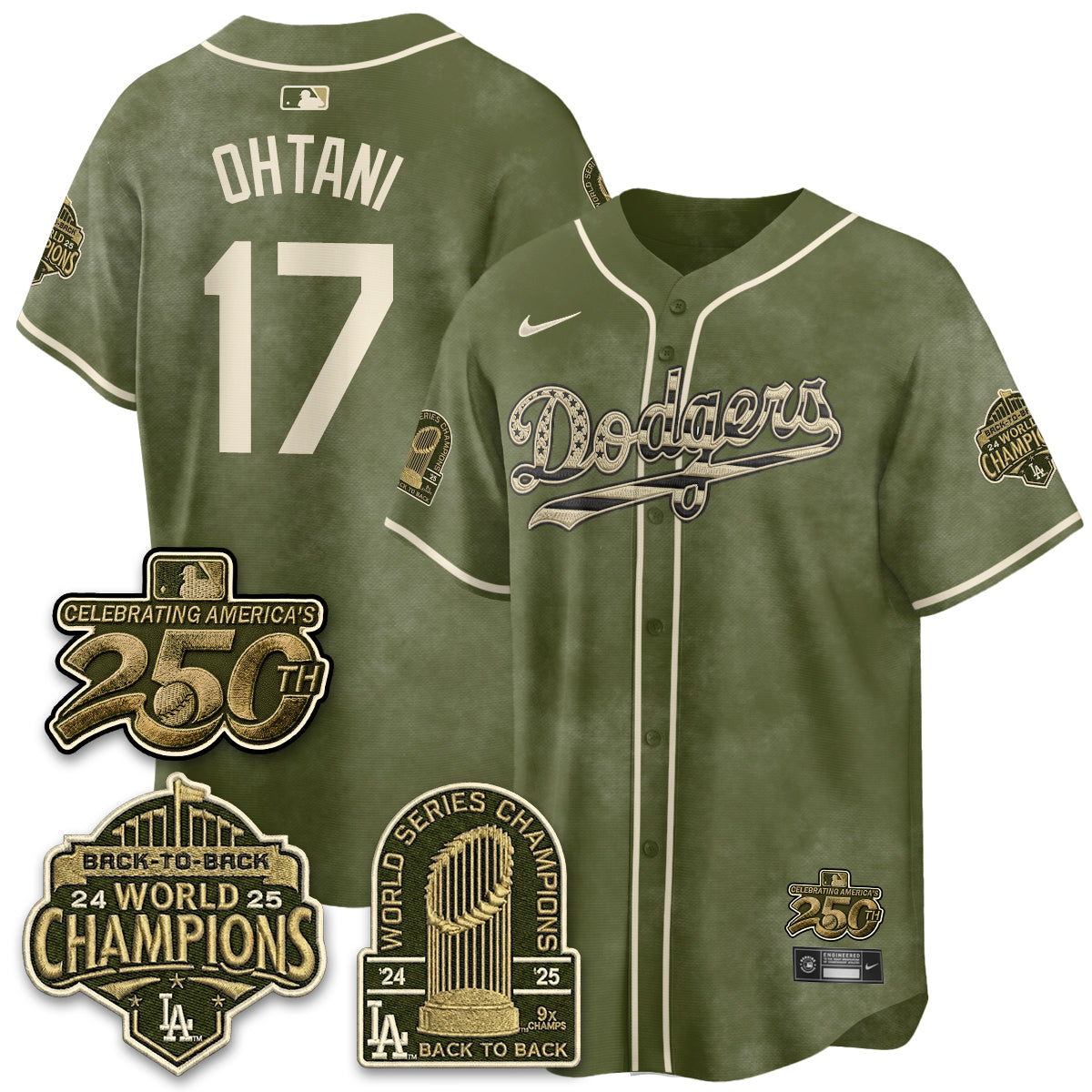 LAD New Era Olive 2026 Armed Forces Day Jersey -All Stitched V2-DTD