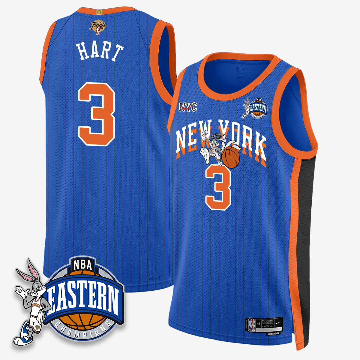 NYK 2026 NBA Finals x Bunny Vapor Jersey - Stitched-DTD