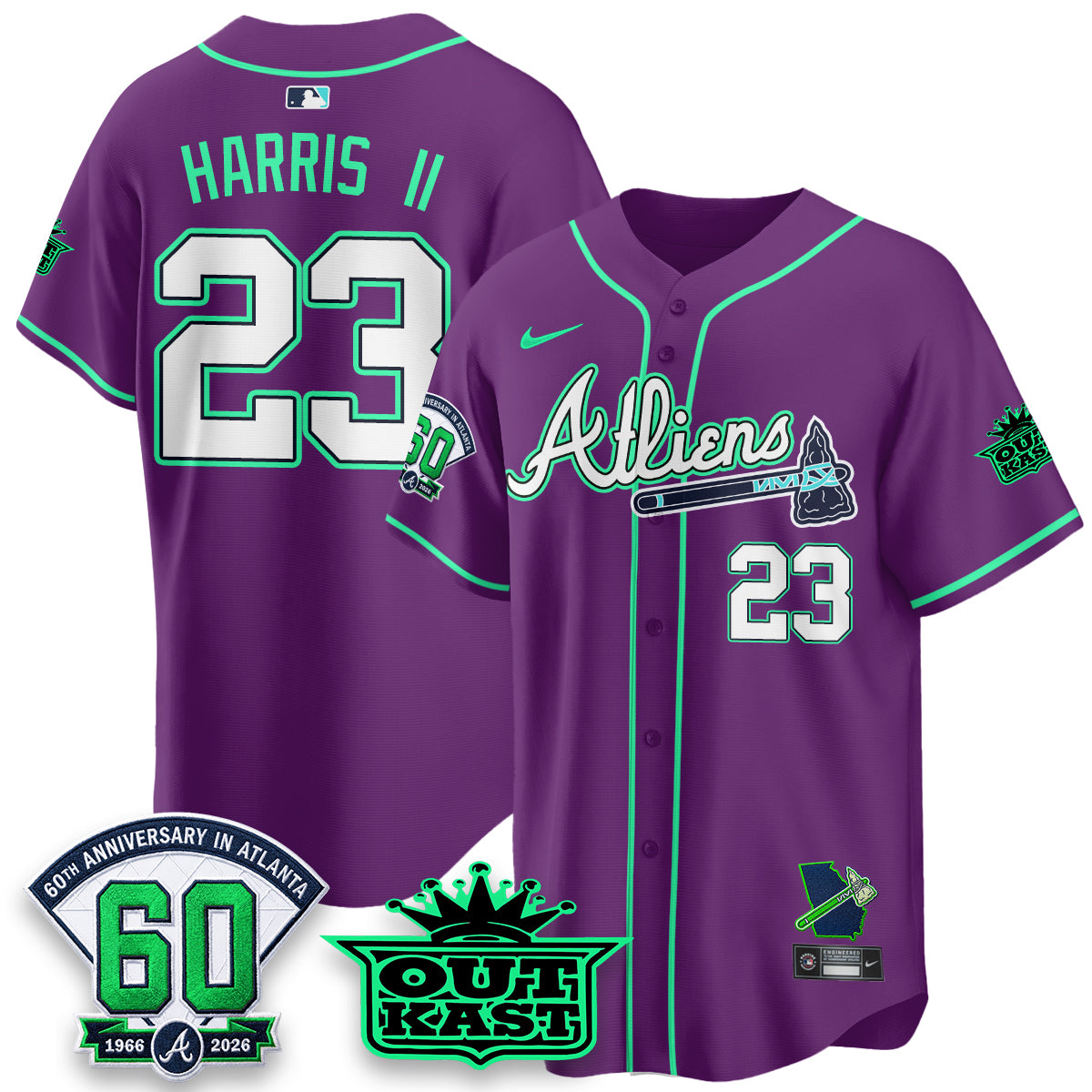 ATL x Atliens Cool Base Galaxy Version Jersey - Stitched-DTD