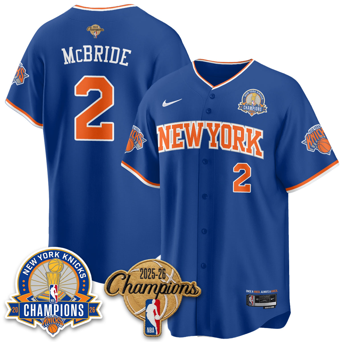 NYK 2026 NBA Champions Special Edition Vapor Jersey V2- Stitched-DTD