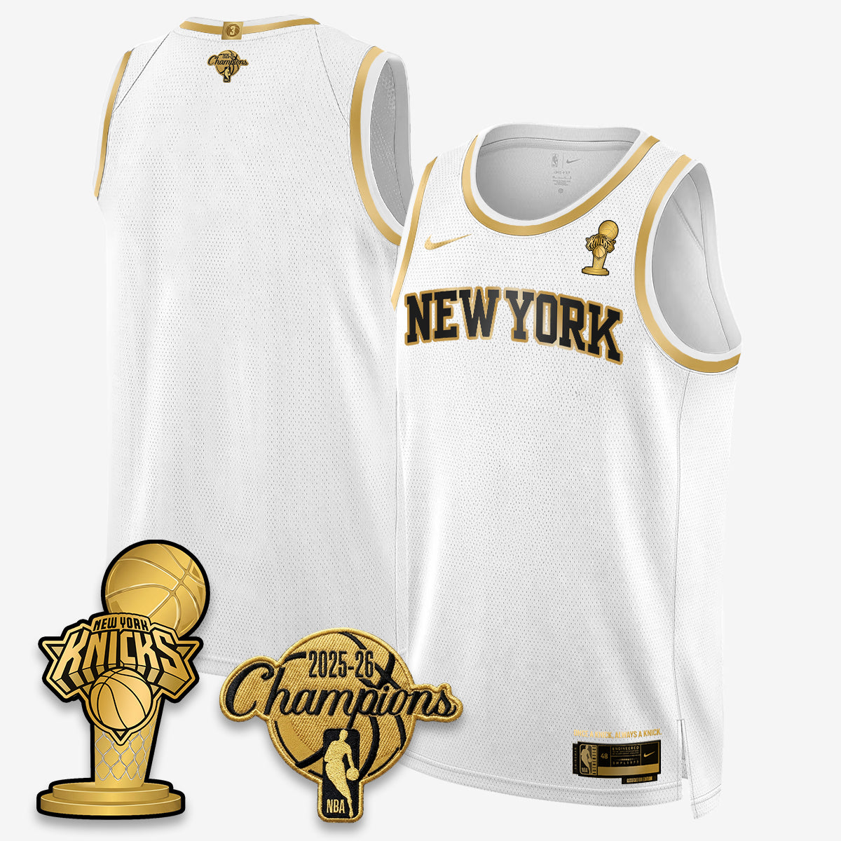NYK 2026 NBA Champions Gold Edition Vapor Jersey - Stitched-DTD