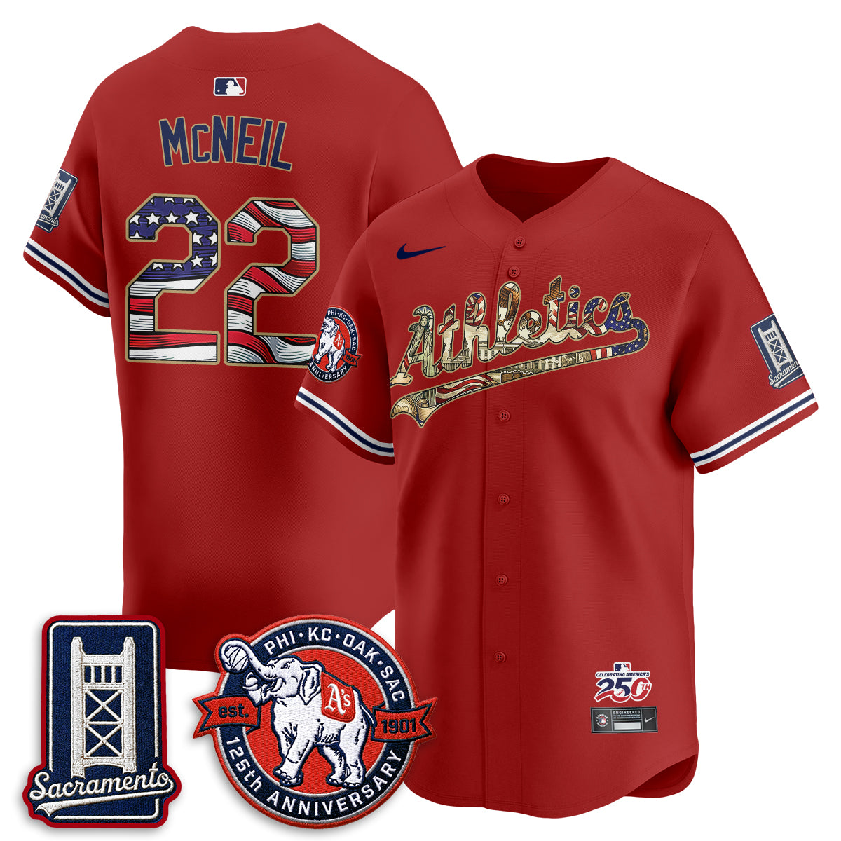 OAK  2026 Independence Day USA Vapor Jersey - Stitched-DTD