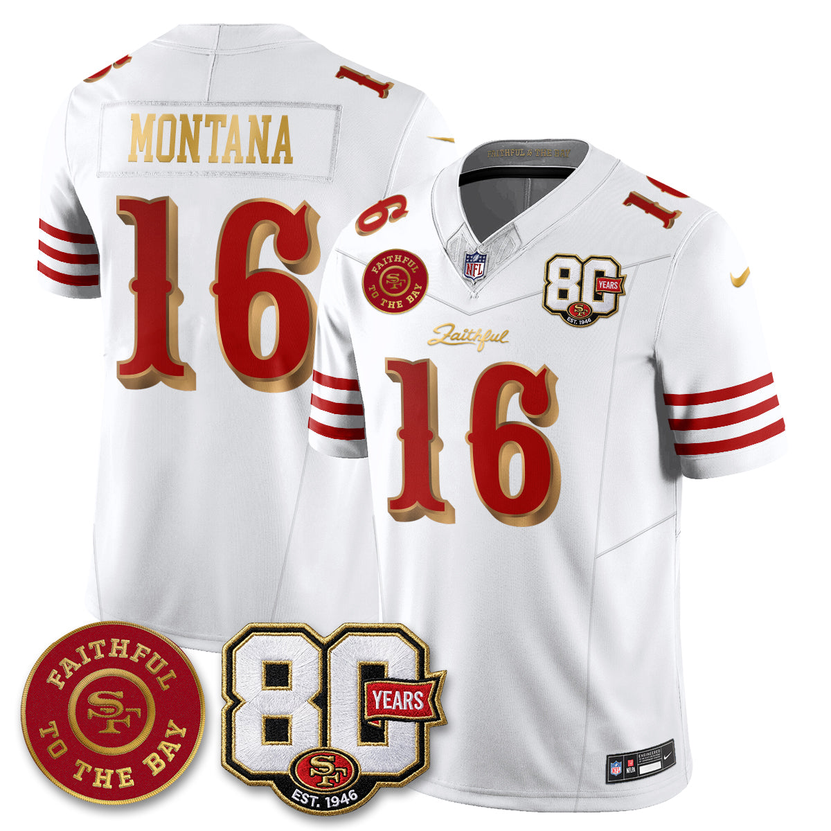 SF “Rivalries” Vapor Limited Jersey - Faithful To The Bay Patch - All Stitched-DTD