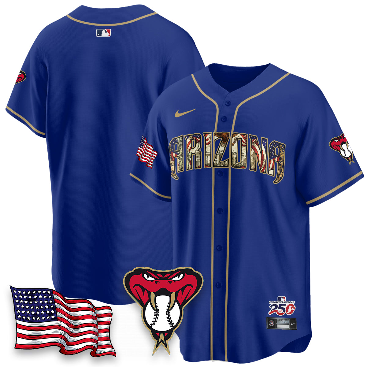 ARI 2026 Independence Day USA Vapor Limited Jersey - Stitched-DTD