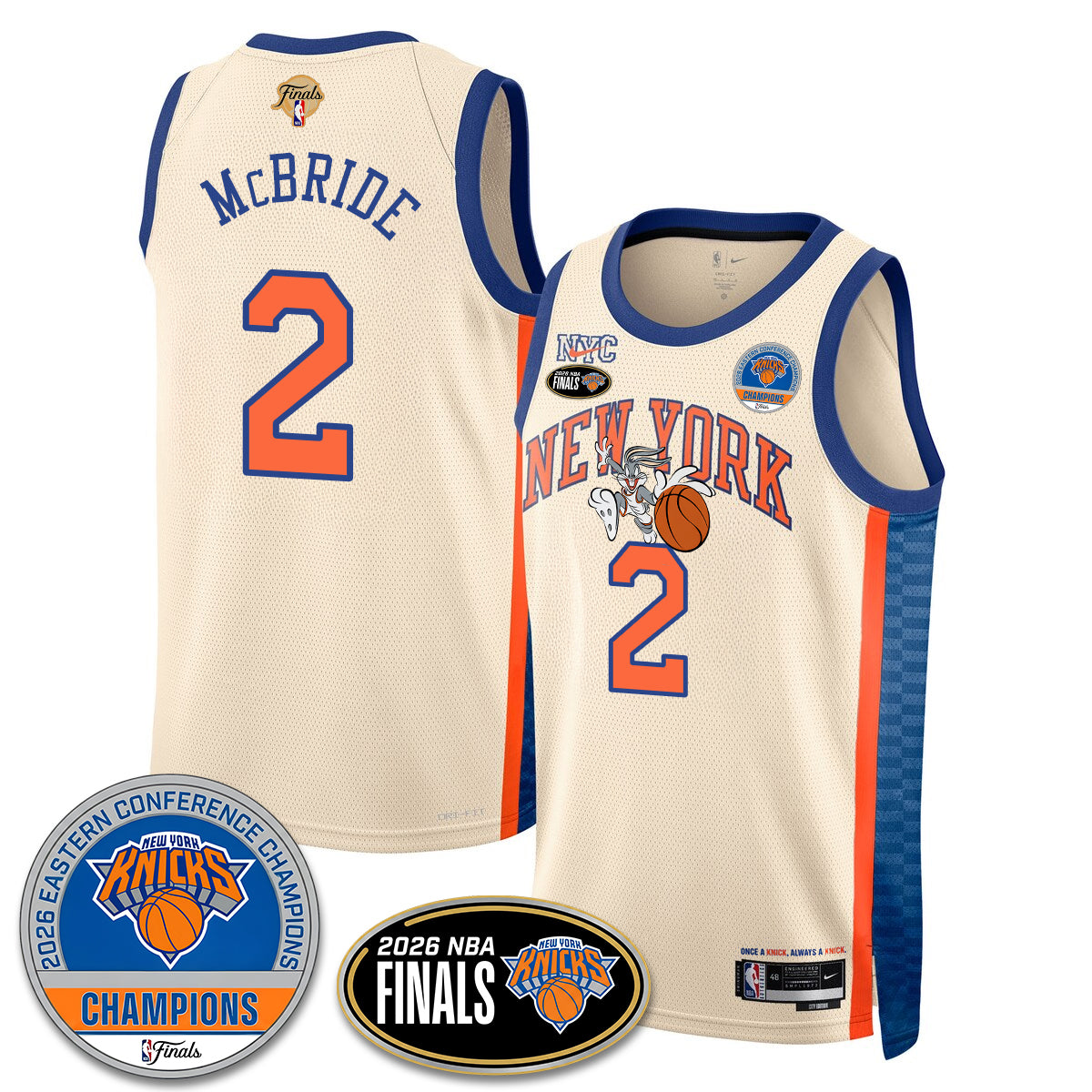 NYK 2026 NBA Eastern Conference Champions x Bunny Vapor Jersey - Stitched-DTD