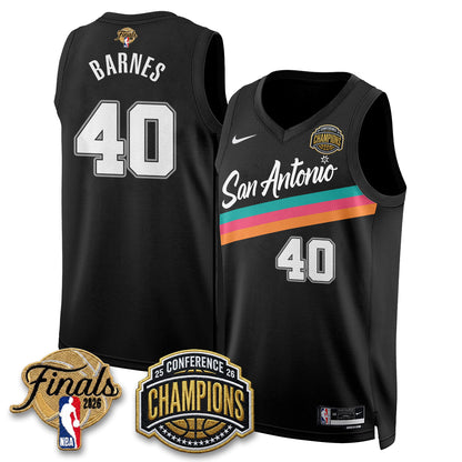 SAS 2026 NBA Western Conference Champions Vapor City Edition Jersey - Stitched-DTD